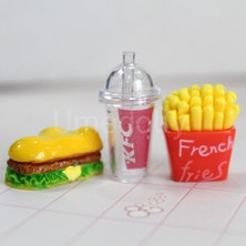 Pengfu Shop Sarı Stil Ale Oyna Pretend Minyatür Dollhouse Mini Hamburger Patates Kızartması Fast Food Bjd Barbies Için Bebek Mutfak Aksesuarları Oyuncak (Yurt Dışından)