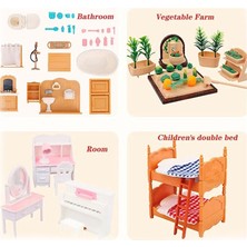 Pengfu Shop G04 Stili Dıy Miniatura Dollhouse Mobilya Orman Hayvan Aile Villa Bebek Bebekler Oyuncak Bebek Evi Çocuklar Için Mini Yatak Odası Takımı Hediyeler (Yurt Dışından)