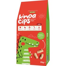 Slimplus 2 Paket 20G Sade Vegan Yağsız Kinoa Cipsi for Kids Glutensiz Çocuklara Özel Ambalaj Sevimli Dinozor