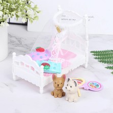 Pengfu Shop H Tarzı 1:12 Simülasyon Minyatür Mobilya Oyuncak Bebek Dollhouse Buzdolabı Masa Yemek (Yurt Dışından)