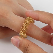 Pengfu Shop 5 Altın 5 Gümüş Tarzı Lot Anti-Stres Basınç Tahliye Parmak Masajı Fidget Bahar Yüzükler Yetişkin Çocuklar Için Oyuncaklar (Yurt Dışından)
