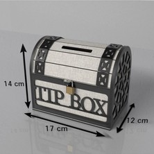 Demotasarım Tip Box Bahşiş Kutusu ve Kumbara Sandık Tipi Tipbox Vizon Ahşap