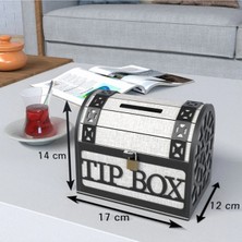 Demotasarım Tip Box Bahşiş Kutusu ve Kumbara Sandık Tipi Tipbox Vizon Ahşap