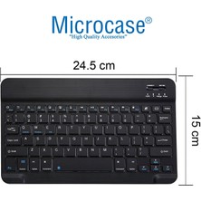 Microcase Tcl Tab 11 Tablet Için Kapitone Tablet Çanta + Bluetooth Klavye + Mouse + Tablet Standı - AL8123