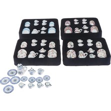 Pengfu Shop Açık Sarı Stil 1:12 Minyatür Orcelain Çay Bardağı Seti Chintz Çiçek Sofra Mutfak Dollhouse (Yurt Dışından)