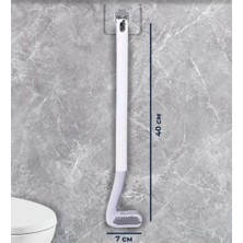 Optapro Temizlik Fırçası Silikon Golf Tasarım Wc Banyo Mutfak Klozet Temizleme Uzun Saplı Askılı Fırça