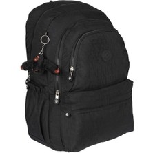 SYG 5 Bölmeli Kırinkıl Su Itici Kumaş Aksesuarlı Okul Sırt Çantası SYG1660 Siyah