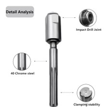 Chihiro586 - 9278 Sds Max Sds Plus Adaptörüne, Sds Max Çekiçler Için Matkap Aynası Dönüştürme Aracı Darbeli Matkap Dönüştürücü Hızlı Araç Gümüş (Yurt Dışından)