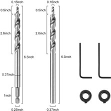 Chihiro586 - 9278 Derinlik Durdurma Yakalı 3/8 Inç Cep Delik Matkap Ucu 1/4 Hex Shank Kreg Manuel Cep Delik Kılavuzu Jig Master Sistemi Için Yedek Büküm Adım Matkaplar (Yurt Dışından)