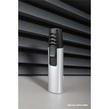 Silvio Monetti Gümüş Özel Tasarım Pürmüz Gazlı Çakmak 24CSM843MR02