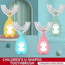 Mingming Shop Kırmızı Stil Bebek Toothbruldre Derece U-Şekilli Çocuk Diş Fırçası Dişlikleri Yumuşak Silikon Bebek Fırçası Çocuklar Dişleri Ağız Bakımı Temizleme (Yurt Dışından)
