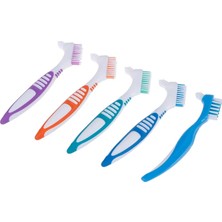 Mingming Shop Pp Tarzı Çok Katmanlı Protez Temizleme Fırçası Kılları Takma Diş Fırçası Ağız Bakım Aleti Kılları ve Ergonomik Kauçuk Sap (Yurt Dışından)