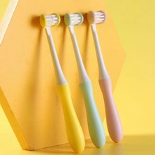 Mingming Shop Sarı B Stili Nano Diş Fırçası Çocuklar Üç Taraflı USB Şarj Edilebilir 3D Ultrasonik U-Şekilli Diş Temizleme Fırçası Çocuklar Için Diş Ağız Bakımı (Yurt Dışından)