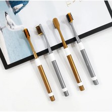 Mingming Shop Bir Stil Ouple Diş Fırçası Bambu Kömür Yetişkin Siyah Beyaz Basit Diş Fırçası Yumuşak Kıl Ev Taşınabilir Ağız Bakımı Aksesuarları (Yurt Dışından)