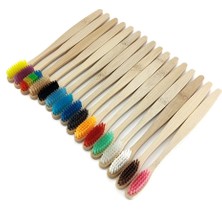 Mingming Shop 1200-A-1 Stili Doğal Biyobozunur Bambu Diş Fırçası Çevre Dostu Bambu Diş Fırçası Naylon Kıllar Beyazlatma Ağız Bakımı Aracı (Yurt Dışından)