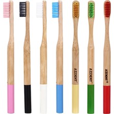 Mingming Shop Yeşil Stil Sıcak Bambu Diş Fırçası Çift Ultra Yumuşak Ahşap Saplı Bambu Diş Fırçaları Yetişkinler Için Ağız Bakımı Yumuşak Kıl Kafa (Yurt Dışından)