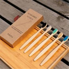 Mingming Shop Pembe Tarzı Ack Diş Fırçası Çevre Dostu Bambu Saplı Yumuşak Kıllar Biyolojik Olarak Parçalanabilir Çevresel Olarak Taşınabilir Seyahat Diş Fırçası Seti (Yurt Dışından)