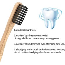 Mingming Shop No.1 Tarzı Dro Doğal Bambu Diş Fırçası Yumuşak Kıl Çevre Dostu Seyahat Diş Fırçası Ağız Bakımı Ahşap Saplı Cepillo De Dientes (Yurt Dışından)