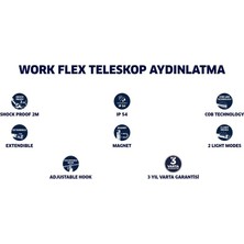 Varta 18646 Work Flex Teleskop Aydınlatma 5W Led Fener 4xAA