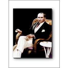 Harz Dekor Mustafa Kemal  Atatürk Türk Kahvesi Içerken
