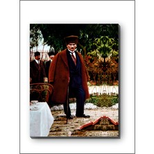 Harz Dekor Mustafa Kemal Atatürk Bastonlu Kanvas Tablo