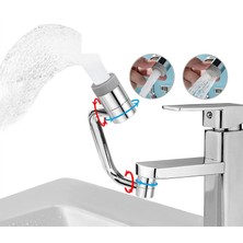 Telmba Su Çıkış Modlu 1080° Dönen Yüz Yıkama Ataşmanı Sıçrama Filtresi Musluk Lavabo (Yurt Dışından)