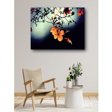 Harz Dekor Orange Flower Dekoratif Kanvas Tablo