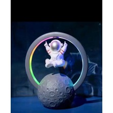 Manyetik Astronot Tasarımlı Bluetooth Hoparlör Gece Lambası Şarjlı Dokunmatik
