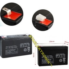 Ata Elektronik Pilsan Uyumlu 6V 7AH 6 Volt Çocuk Araba Aküsü Akü 6 Volt 7 Amper 20HR ölçüsü 150 x 34 x 94 mm  YENİ TARİHLİ TAZE AKÜ