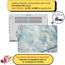 McStorey Macbook Pro Kılıf 15 inç A1707 A1990 ile Uyumlu Mermer11NL