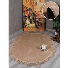 My Evilla Modern Dekoratif Örgü Saçaklı Simirna  Peluş  Halı Yolluk