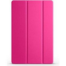 Case 4u Galaxy Tab A9 Plus Smart Cover Katlanabilir Standlı Tablet Akıllı Kapak Koyu Pembe