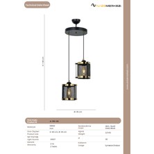 Avize Merkezi A-193-2G Telli Avize
