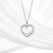 Usho Jewelry 925 Ayar Gümüş Kalp Kolye