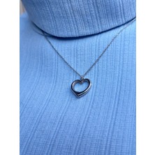 Usho Jewelry 925 Ayar Gümüş Kalp Kolye