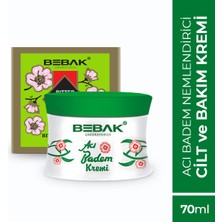 Bebak Acı Badem Nemlendirici Cilt ve Bakım Kremi Kavanoz 70 ml