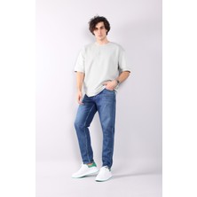 Gabbia Denim 314 Boyfriend Mavi Yıkamalı Rahat Denim Erkek Jeans