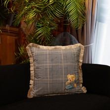 Adawall Kareli Picniker Teddy Dekoratif Kırlent