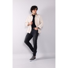 Gabbia Denim 0020 Süper Slim Fit Siyah Rahat Denim Erkek Jeans