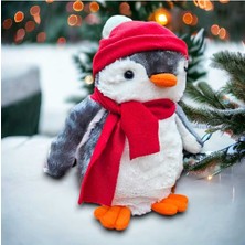 Mellito Toyzz Toyzz 40 cm Peluş Pingu Penguen Kırmızı Şapkalı Peluş Oyuncak Uyku Arkadaşı