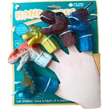 PopŞeker Hand Puppet Dinazor Parmak Kuklası Eğlenceli Oyuncak Seti Dinozor Parmak Kukla 5li