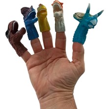 PopŞeker Hand Puppet Dinazor Parmak Kuklası Eğlenceli Oyuncak Seti Dinozor Parmak Kukla 5li