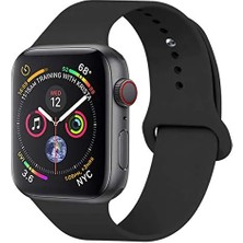 Mobicas Apple Watch 9 Uyumlu 41MM Klasik Silikon Kordon 3'lü Set Siyah, Beyaz, Kırmızı