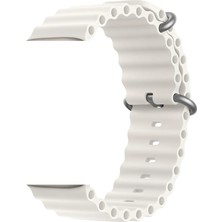 Mobicas Apple Watch 6 Uyumlu 40MM Ocean Silikon Kordon 3'lü Set Lacivert, Turuncu, Beyaz