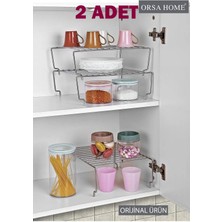 Orsa Home 2 Adet 134 Krom 31 cm Dolap Içi Raf Düzenyeci Organizer Raf