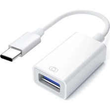 Microcase iPhone iPad Android Type-C To USB Kamera Adaptörü - AL4120 Beyaz