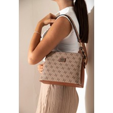 Silver Polo Kadın Çapraz Çanta 937-42997 Silver Polo Çapraz Bayan Çantası M178 Koyu Bej-Mat Taba