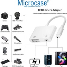 Microcase USB 3.0 iPhone iPad Lightning Şarj ve Kamera Adaptörü PD30 - AL4115