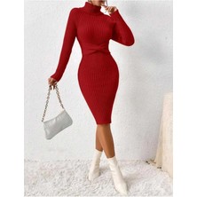 Bracha Kurdale Detaylı Fitilli Model Triko Elbise