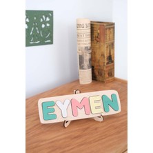 Bugula Ahşap Montessori Oyuncak 6-7-8 Harf Unisex Yenidoğan Kız ve Erkek için Eğitici Puzzle Yeni Yaş Hediyesi